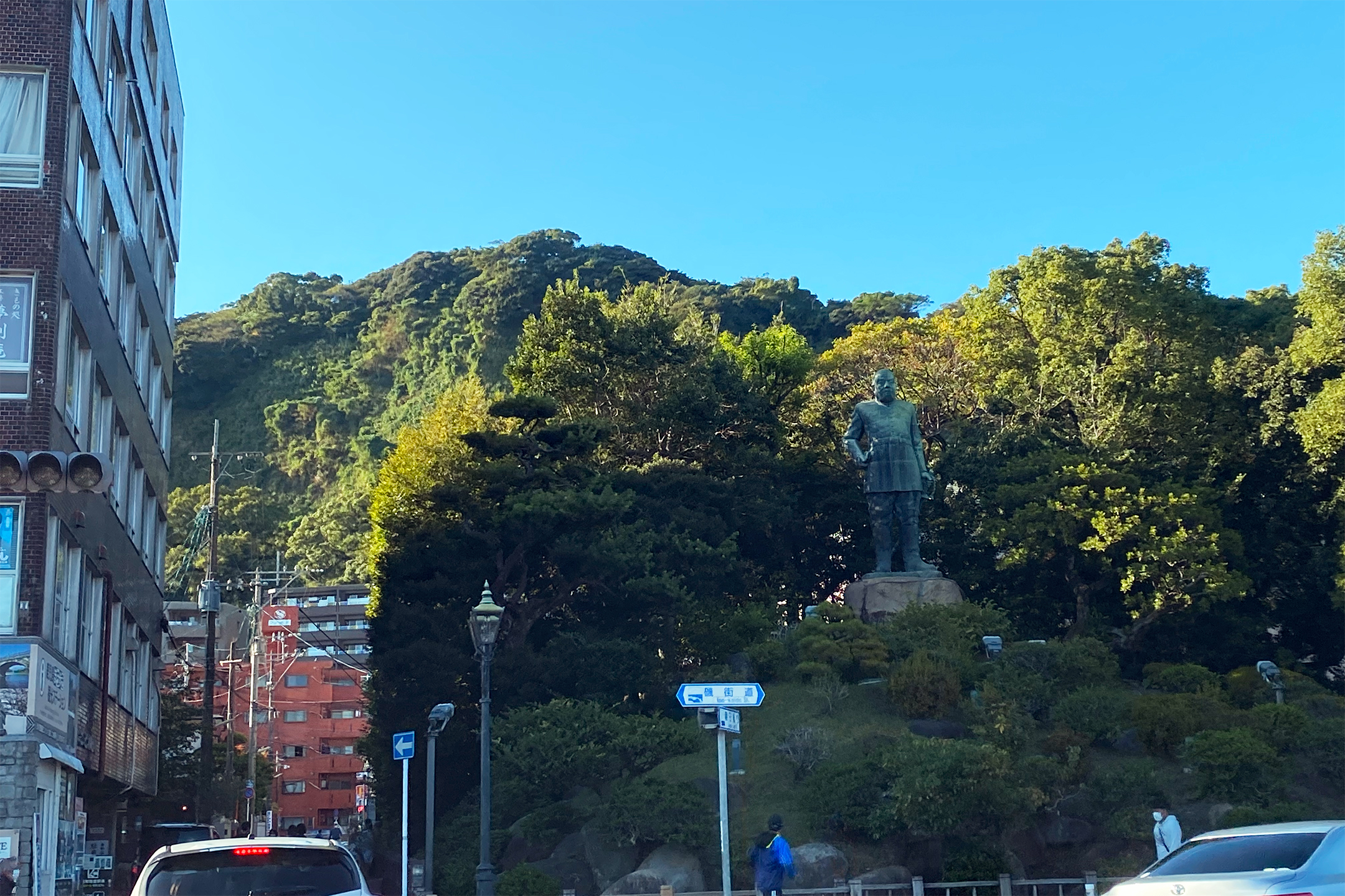 12月の鹿児島；西郷隆盛像